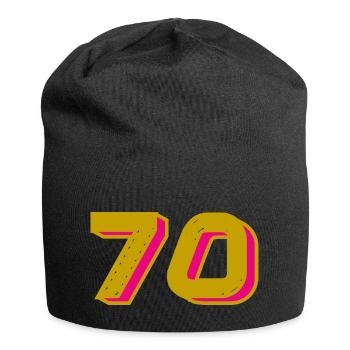 70. 70 ANS. 70e ANNIVERSAIRE. ANNIVERSAIRE 70 ANS. - Bonnet en jersey - noir - Devant