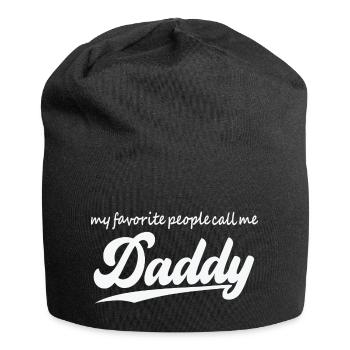 My favorite people call me Daddy Spruch Papa Vater - Jersey Beanie - black - Front