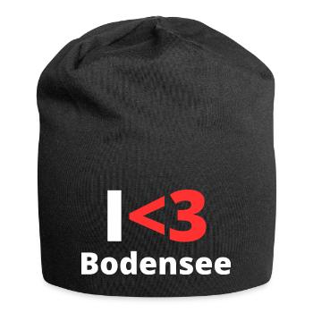 I <3 (love) Bodensee für Techies, kryptische Info - Jersey Beanie - black - Front