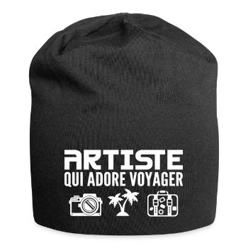 Reisende & Künstler: Leidenschaft & Entdeckung - Jersey-Beanie - Schwarz - Vorne