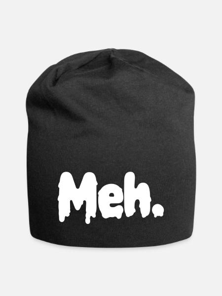 Ähm. - Jersey-Beanie - Schwarz