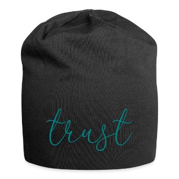 vertrauen - Jersey-Beanie - Schwarz - Vorne