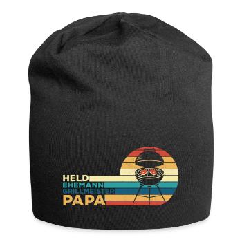 Held Ehemann Grillmeister Papa Grillen BBQ Griller - Jersey-Beanie - Schwarz - Vorne