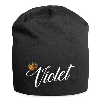 Violetter Name für Frauen Kinder Kleinkinder - Violett - Jersey-Beanie - Schwarz - Vorne