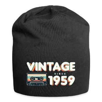 Retro Vintage 1959 Nostalgic Birthday Men Women - Jersey Beanie - black - Front
