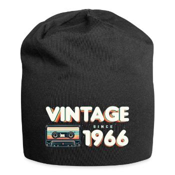 Vintage 1966 Retro Vintage Nostalgic Birthday - Jersey Beanie - black - Front