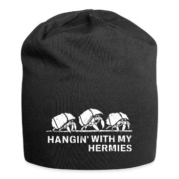 Sur la route avec mes Hermies - Bonnet en jersey - noir - Devant