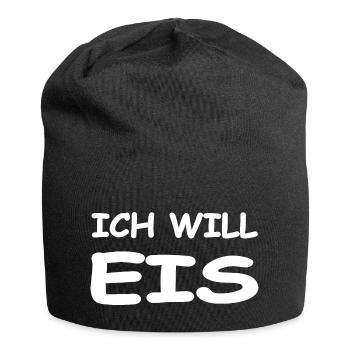 Eis - Jersey-Beanie - Schwarz - Vorne