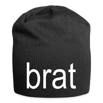 brat white text 5000 - Jersey Beanie - black - Front