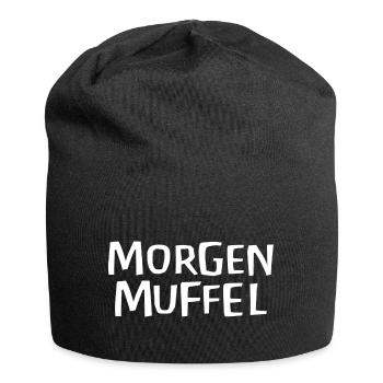 Morgenmuffel - Jersey-Beanie - Schwarz - Vorne