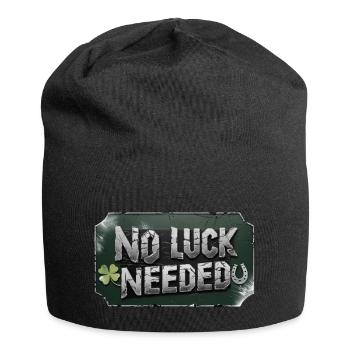 no luck needed - St.Patrick´s Day - Jersey-Beanie - Schwarz - Vorne