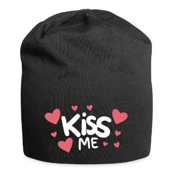 Kiss Me - Jersey Beanie - black - Front