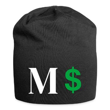 Lettre m dollar - Bonnet en jersey - noir - Devant