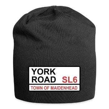 Maidenhead York Road Iconic Street Sign - Jersey Beanie - black - Front