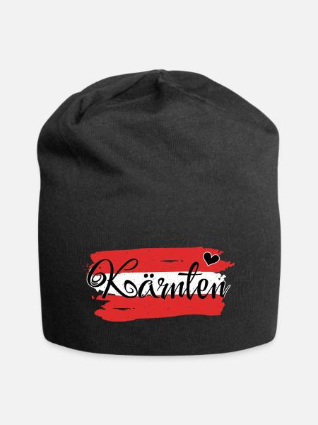 Flagge Österreich Kärnten - Jersey-Beanie - Schwarz