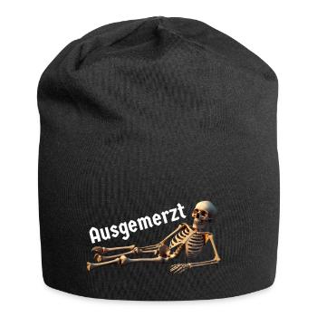 Muedes Skelett ausgemerzt - Jersey-Beanie - Schwarz - Vorne