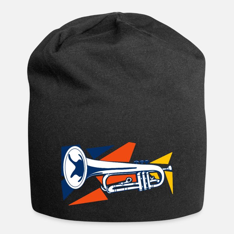Trompete Pop Art - Jersey-Beanie - Schwarz