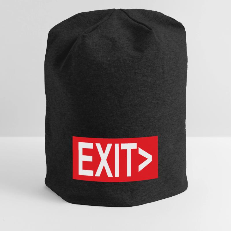 Exit / Exit / Emergency Exit Jersey Beanie