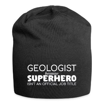 Géologue Géologie super-héros - Bonnet en jersey - noir - Devant