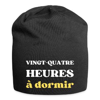 VINGT QUATRE HEURES à dormir - Bonnet en jersey - noir - Devant