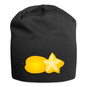 Sternfrucht - Jersey-Beanie - Schwarz - Vorne