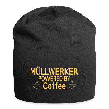 Müllwerker Powered By Coffee - Jersey Beanie - black - Front