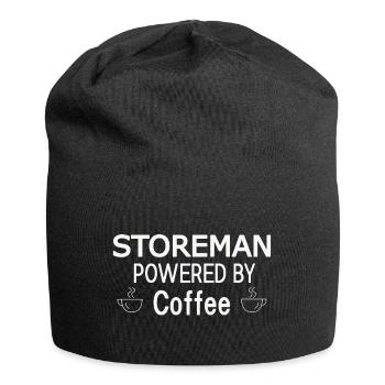 Storeman Powered By Coffee - Jersey Beanie - black - Front