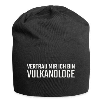 Vulkanologe Vertrau mir Vulkanologie - Jersey-Beanie - Schwarz - Vorne