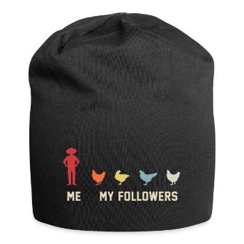 ich meine follower Hühner  - Jersey-Beanie - Schwarz - Vorne