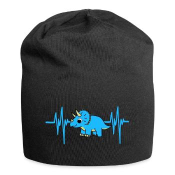 Battement de cœur Dino - Bonnet en jersey - noir - Devant