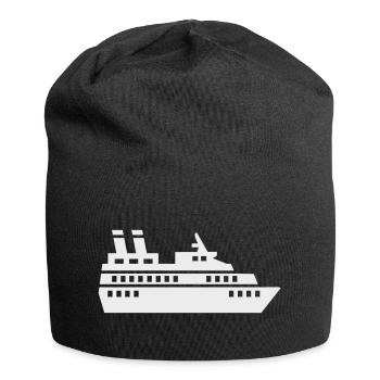 Cruise Ship Silhouette Cruise Ship - Jersey Beanie - black - Front