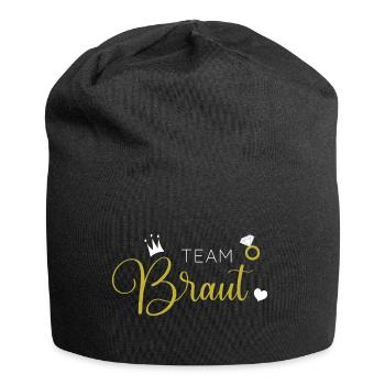 Team Braut - Jersey-Beanie - Schwarz - Vorne