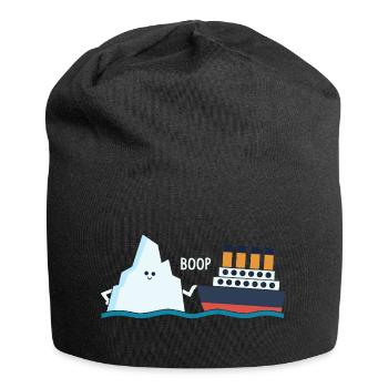 Titanic Lustige Titanic Berg Boop Parodie für Jungs - Jersey-Beanie - Schwarz - Vorne