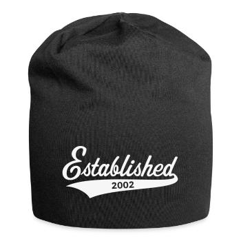 Established 2002 (year of birth, birthday / White) - Jersey Beanie - black - Front