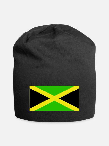 Jamaica flag - Jersey Beanie - black
