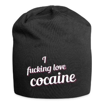 putain amour cocaïne cadeau fête des drogues cocaïne - Bonnet en jersey - noir - Devant