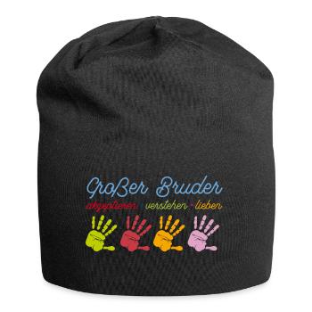 Grosser Bruder Großer Bruder T-Shirt - Jersey-Beanie - Schwarz - Vorne