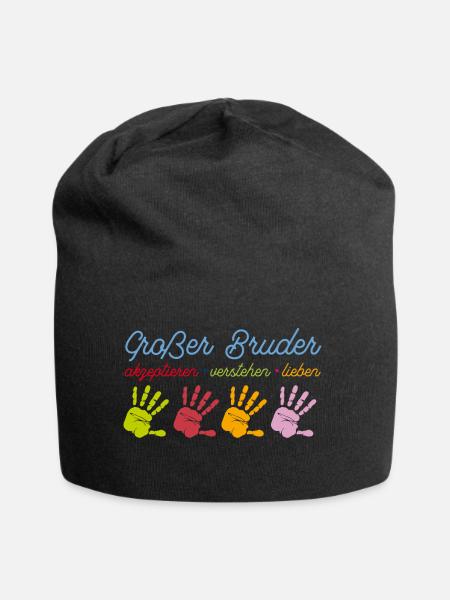 Grosser Bruder Großer Bruder T-Shirt - Jersey-Beanie - Schwarz