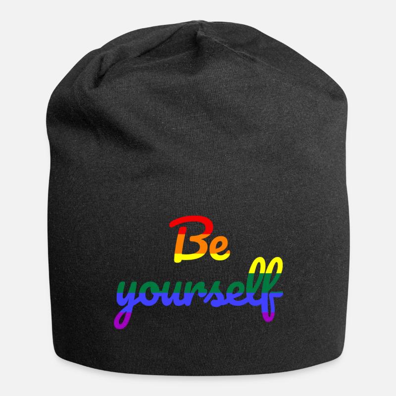 Be yourself - Jersey-Beanie - Schwarz