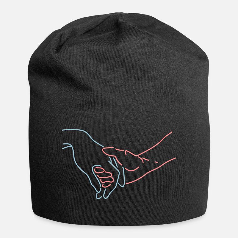 Hände - Jersey-Beanie - Schwarz
