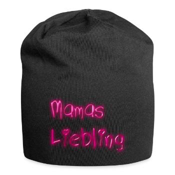 Mamas Liebling - Jersey-Beanie - Schwarz - Vorne
