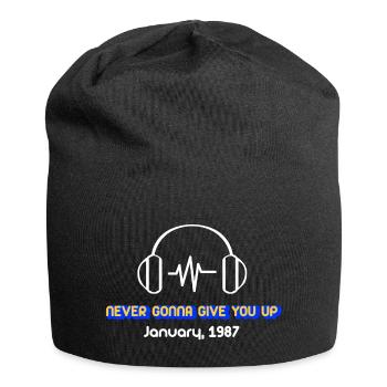 never gonna give you up - Jersey Beanie - black - Front