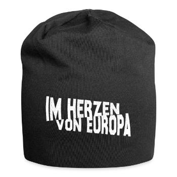 Im Herzen von Europa - Jersey-Beanie - Schwarz - Vorne