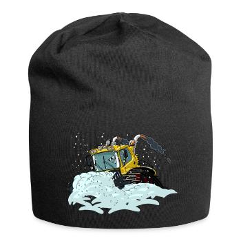 yellow snow shovel - Jersey Beanie - black - Front