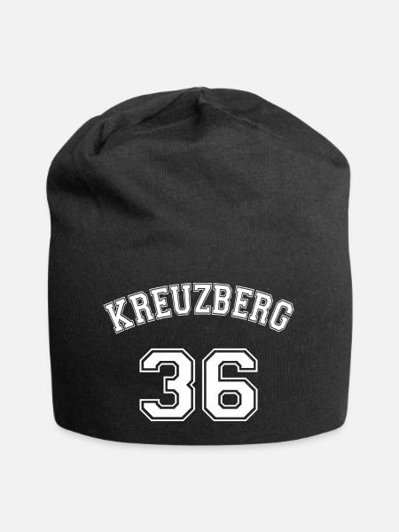 Kreuzberg 36 Berliner Bezirk Nostalgie Design - Jersey-Beanie - Schwarz