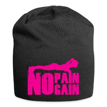 Silhouette de musculation No Pain No Gain - Bonnet en jersey - noir - Devant