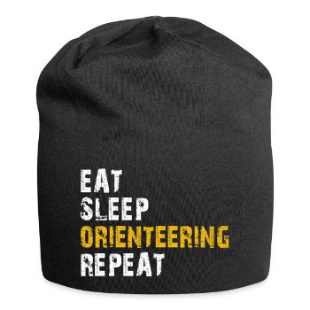 manger sommeil Course d’orientation - Bonnet en jersey - noir - Devant
