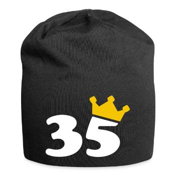 35 Krone 35 Geburtstag 35 Jahre - Jersey-Beanie - Schwarz - Vorne
