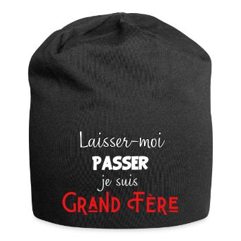 laisse-moi passer je suis grand frère - Bonnet en jersey - noir - Devant