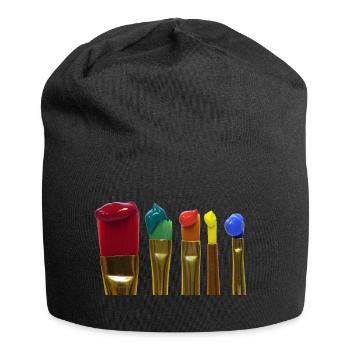 Pinsel - Jersey-Beanie - Schwarz - Vorne